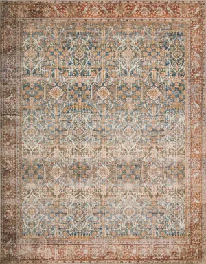 Layla LAY-04 Ocean/Rust Rug