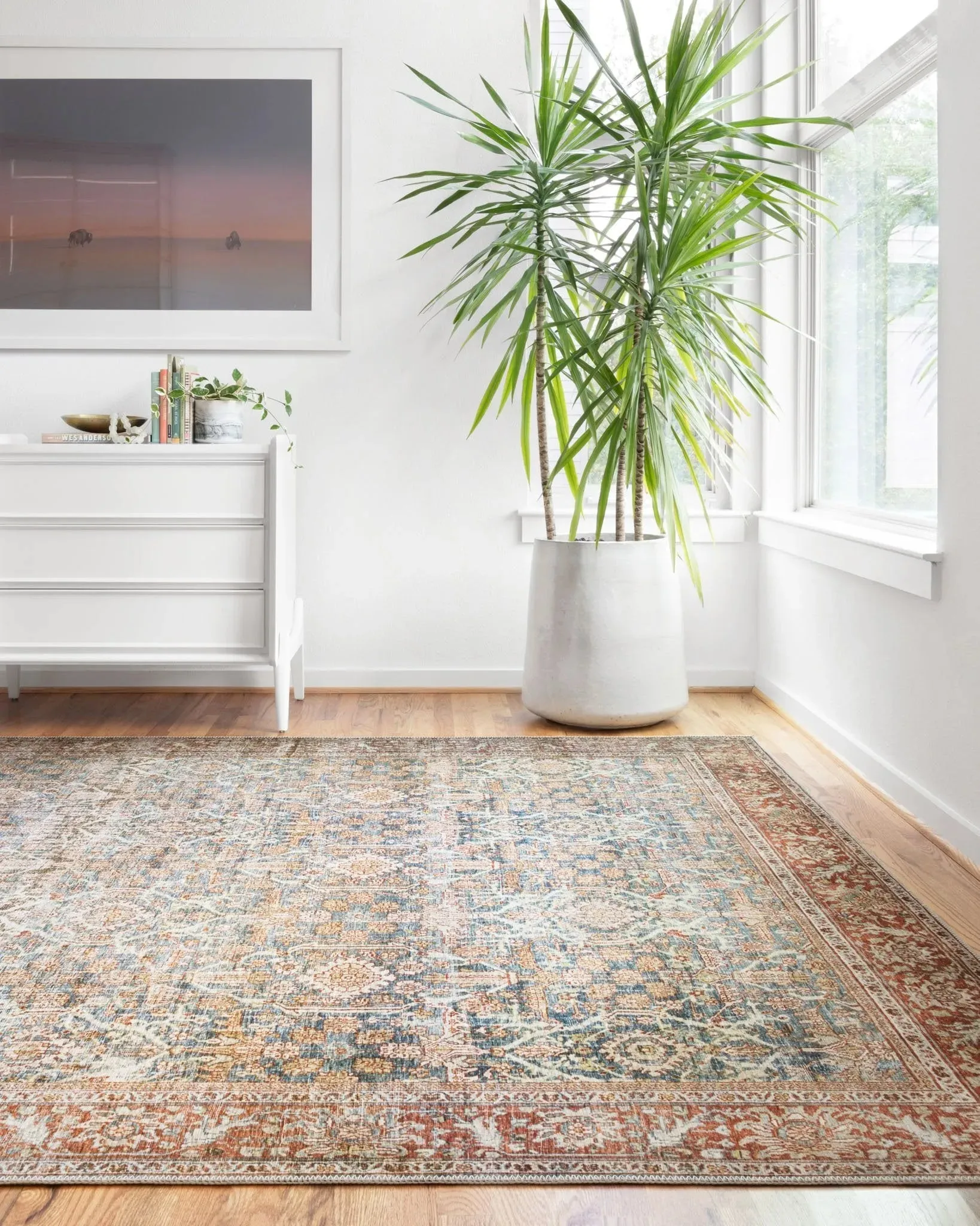 Layla LAY-04 Ocean/Rust Rug