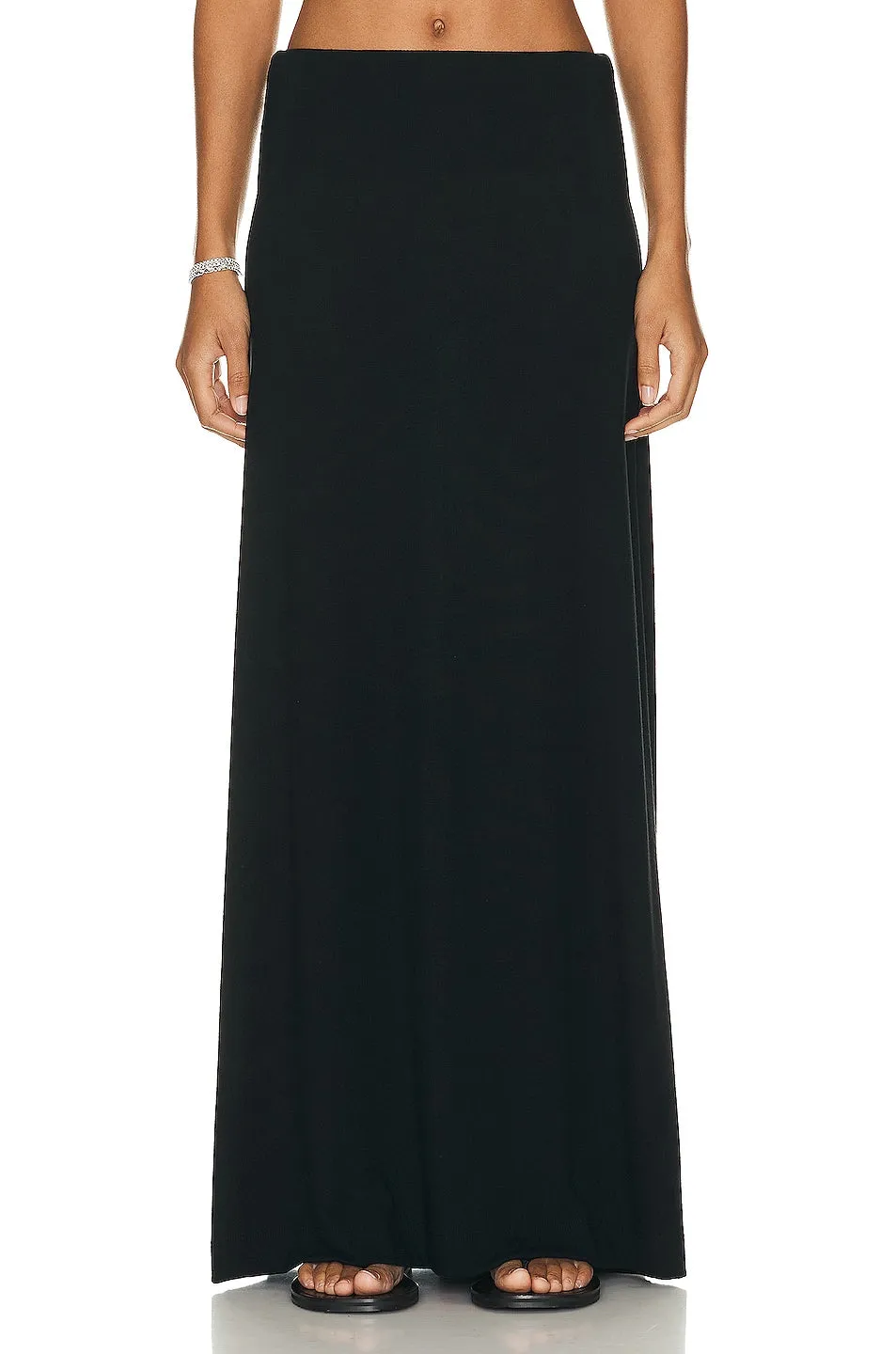 Leset Lauren High Waist Maxi Skirt, black