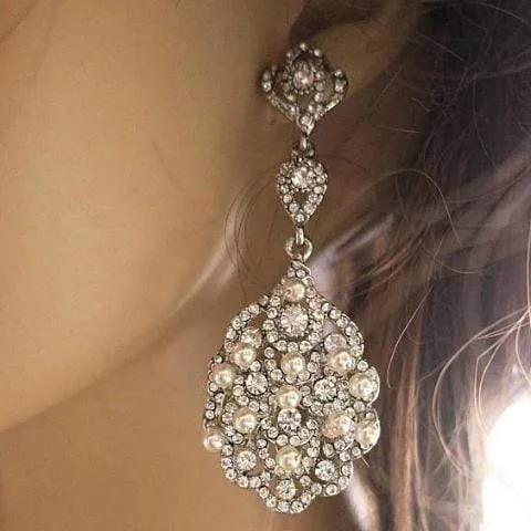 Long Chandelier Earrings Sera