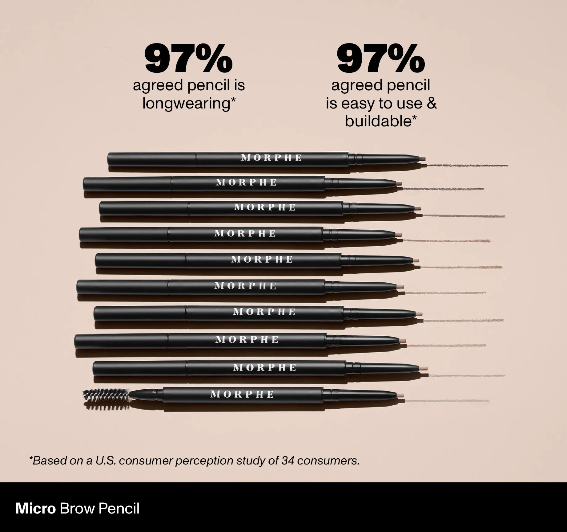 Micro Brow Dual-Ended Pencil & Spoolie - Latte