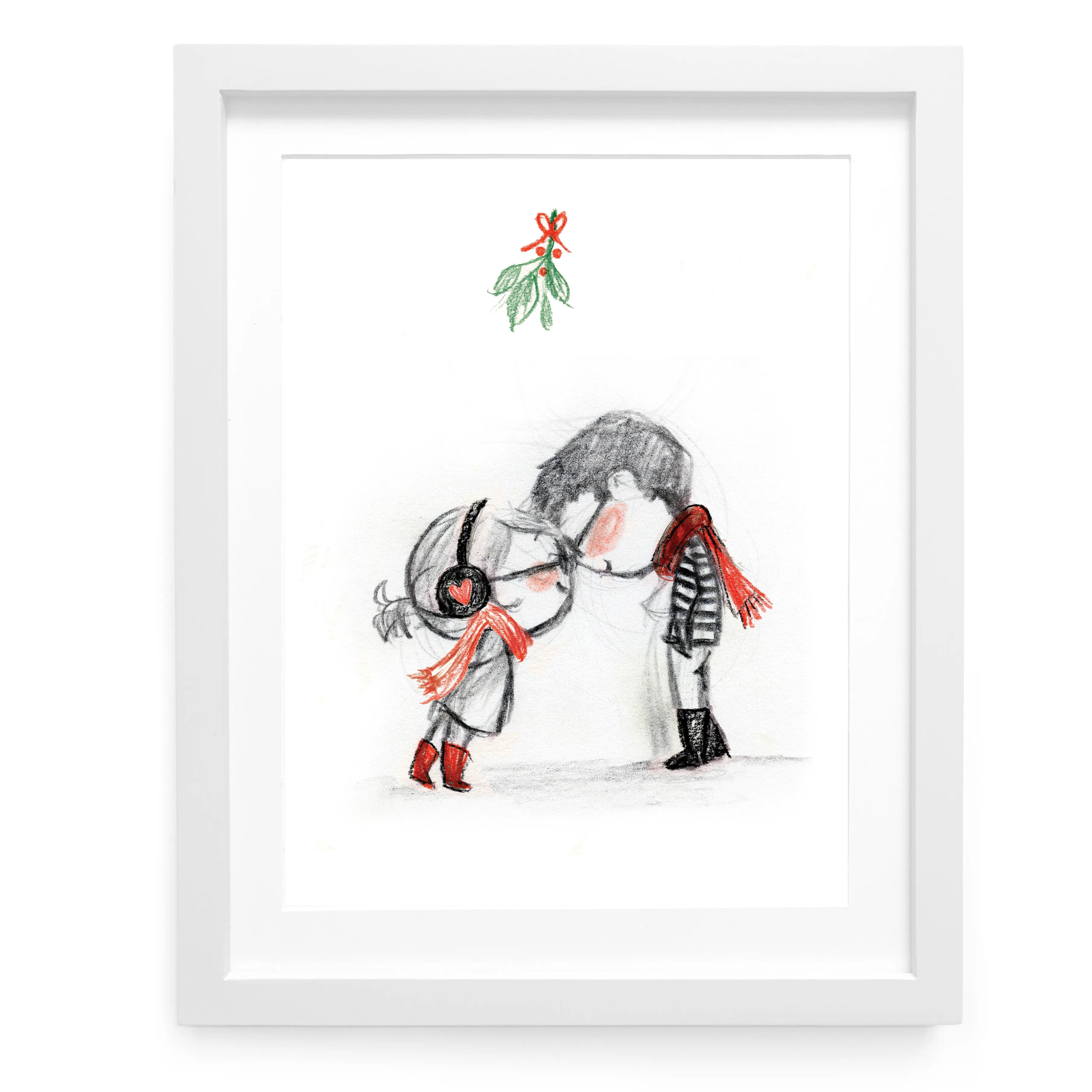 Mistletoe Clink Art Print