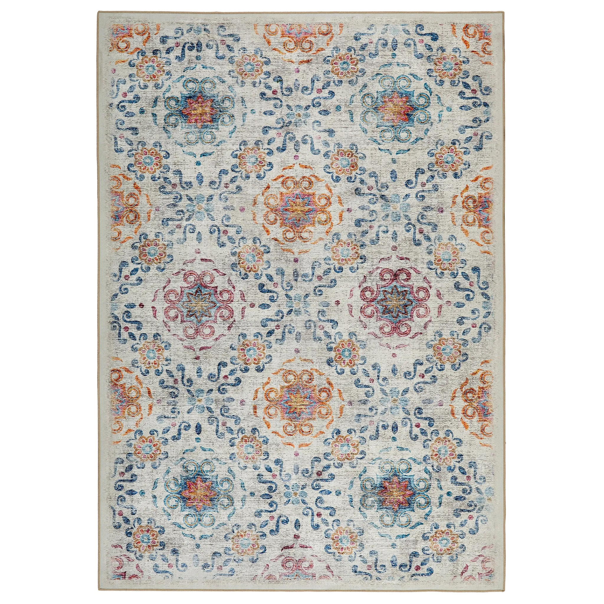 Modern Damask Eco-Washable Rug