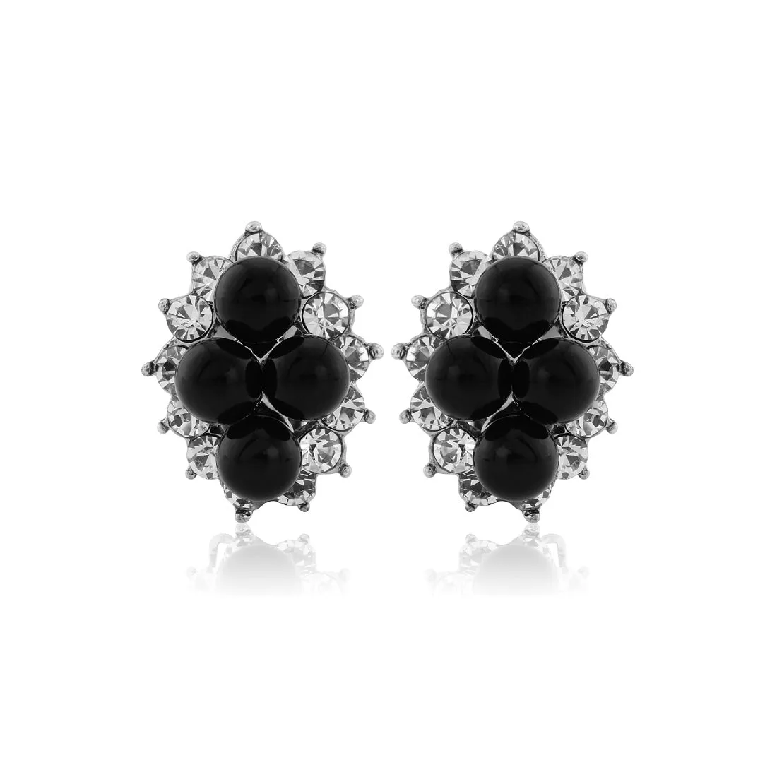 Monochrome Elegance Clip On Earrings