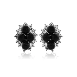 Monochrome Elegance Clip On Earrings