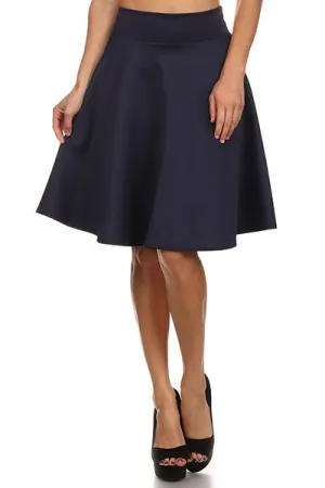 Navy Skater Skirt