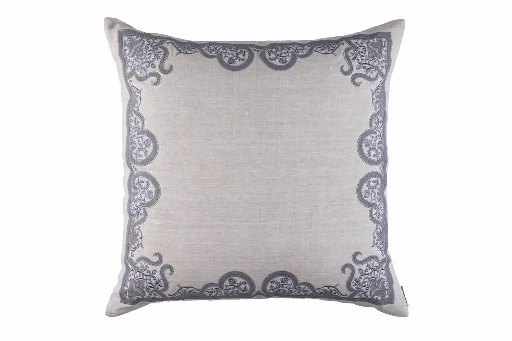 Nina Grey Euro Pillow by Lili Alessandra