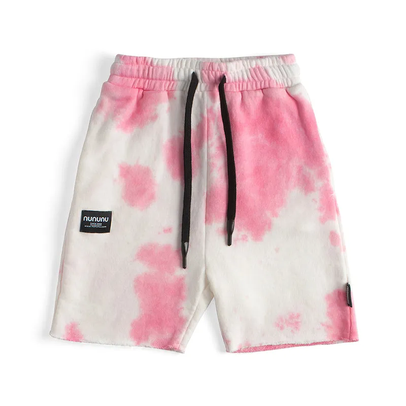 NUNUNU Tie Dye Sweatshorts Pink