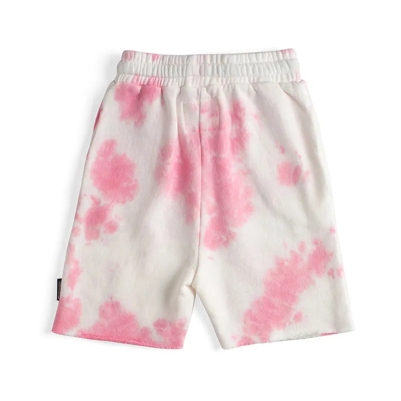 NUNUNU Tie Dye Sweatshorts Pink