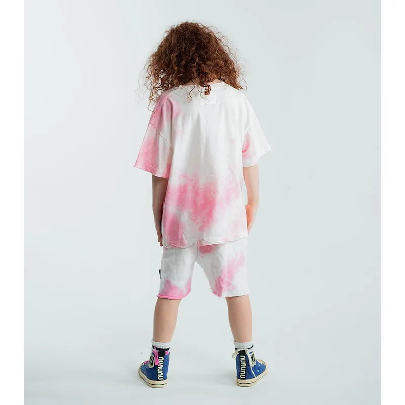 NUNUNU Tie Dye Sweatshorts Pink