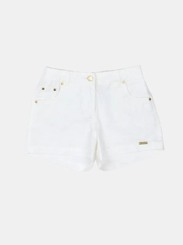 One Friday Gold Button Shorts