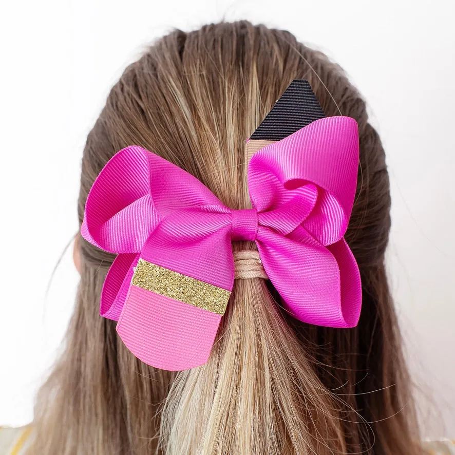 Pencil Bow Hair Clip