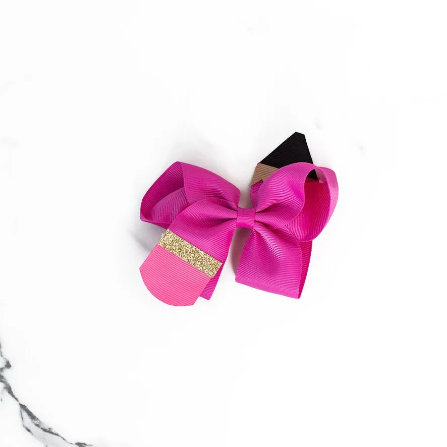 Pencil Bow Hair Clip