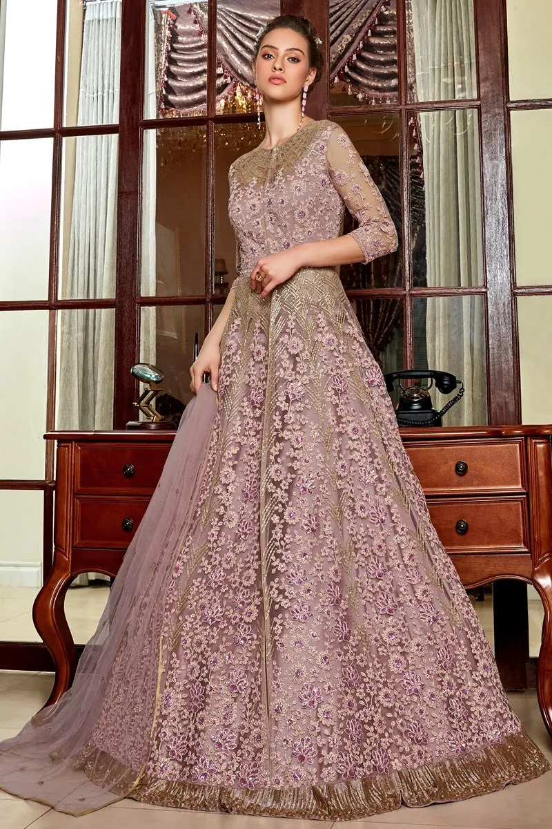 Pink Color Embroidered Lehenga & Pant Style Anarkali Suit