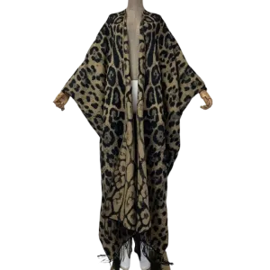 Pre Order:  Chic Leopard Maxi Cardigan  - WINI