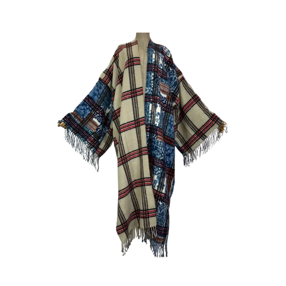 Pre Order:  Chic Plaid Fringed Cardigan - WINI