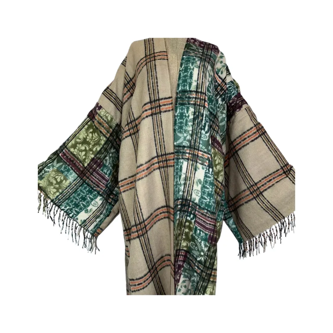 Pre Order:  Chic Plaid Fringed Cardigan - WINI