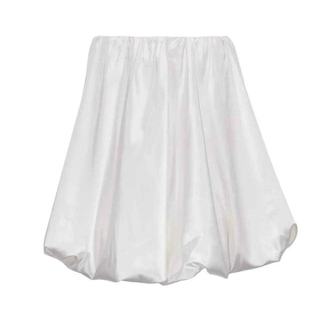 Pre Order:  Solid Satin High Waisted Mini Skirt