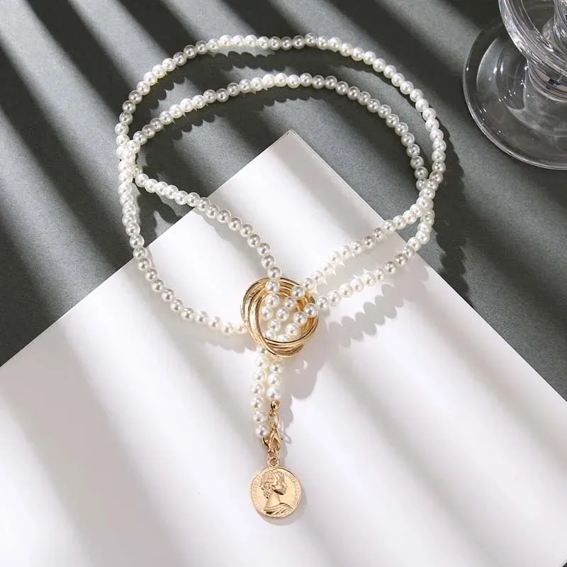 Pre Order: Vintage Long Tassel Pearl Pendant Necklace