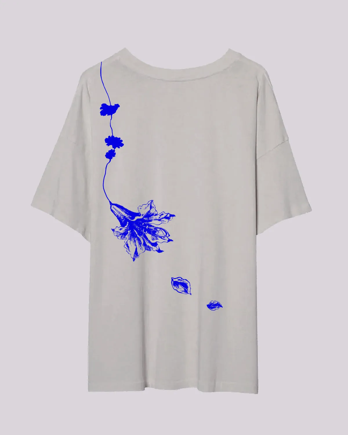 PRE-ORDER | Wilting Lily | Oversized Tee | Gray   Blue