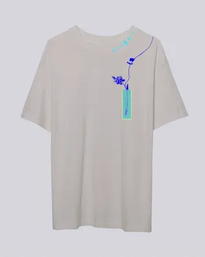 PRE-ORDER | Wilting Lily | Oversized Tee | Gray   Blue