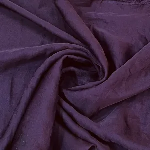 Premium Eggplant Purple Solid Bemberg Silk Fabric