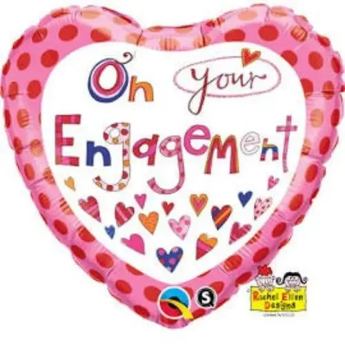 Rachel Ellen Engagement Heart Shaped Foil Balloon