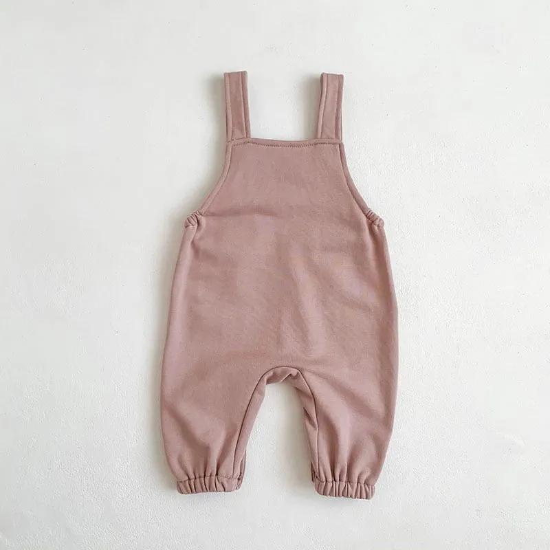 Rainbow Embroidered Baby Overalls