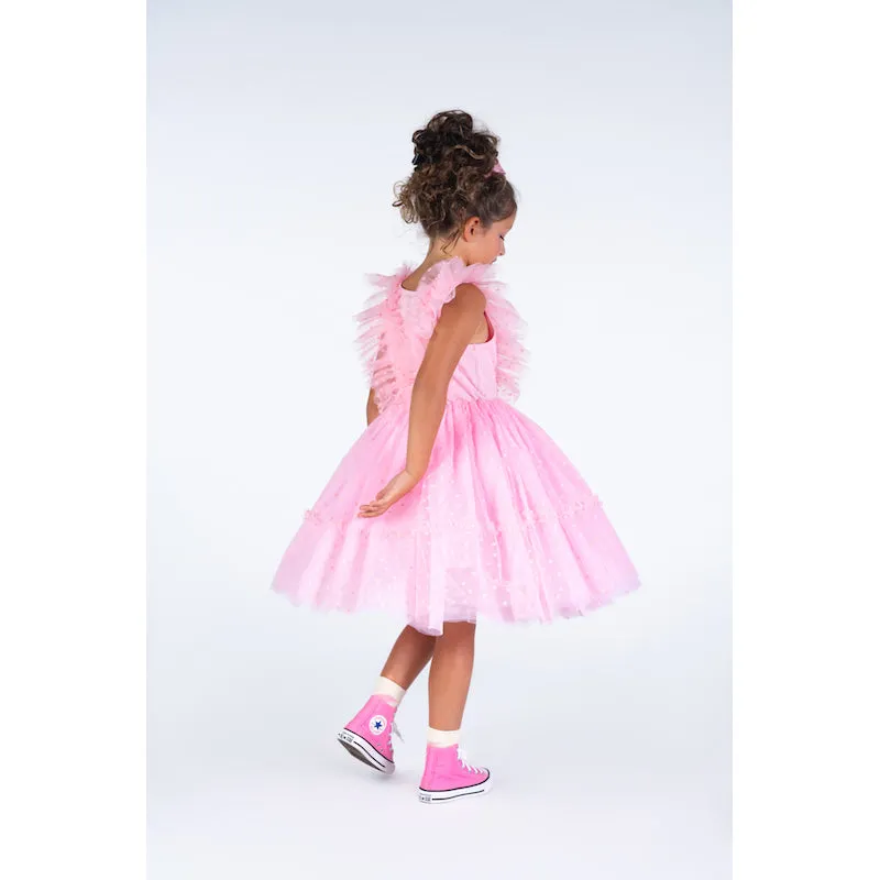 Rock Your Kid Pink Heart Tulle Party Dress