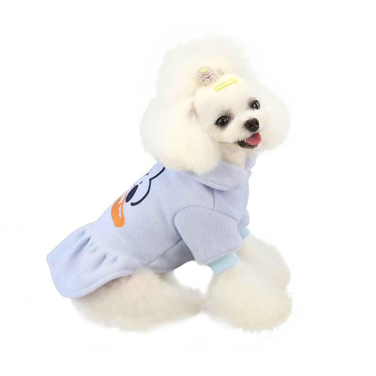 Small dog autumn and winter cute cotton skirt pet clothing