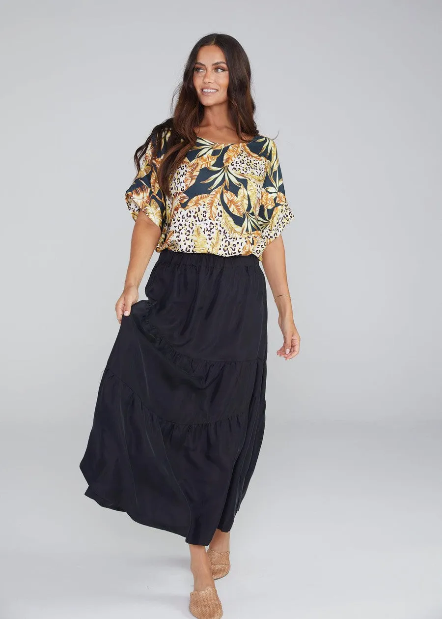 Summer Silk Maxi Skirt