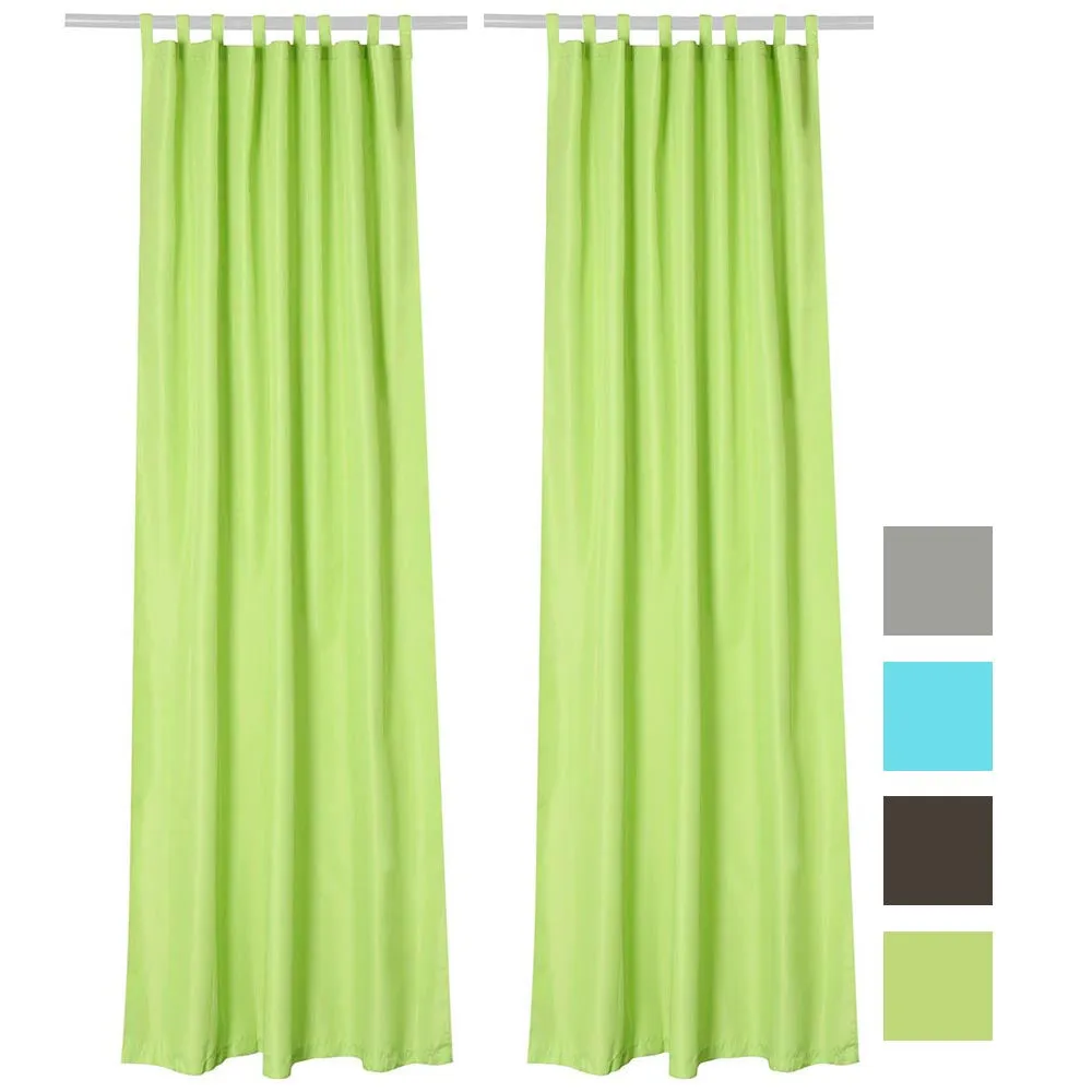 TheLAShop Tab Top Outdoor Patio Curtain, 54"W x 120"L 2ct/Pack