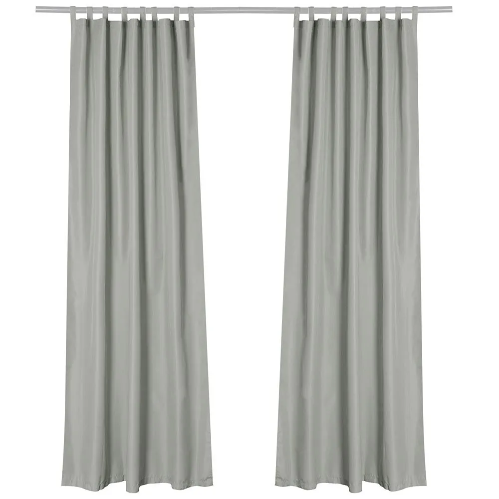 TheLAShop Tab Top Outdoor Patio Curtain, 54"W x 120"L 2ct/Pack