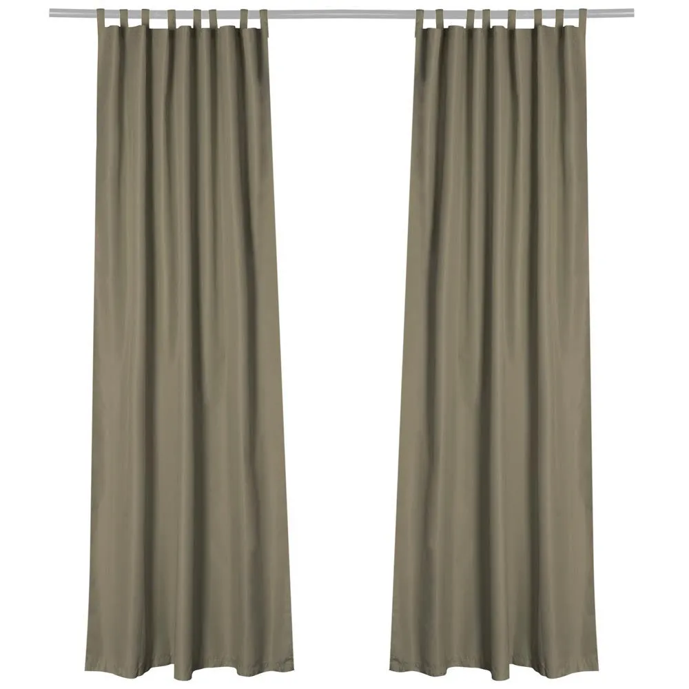 TheLAShop Tab Top Outdoor Patio Curtain, 54"W x 120"L 2ct/Pack