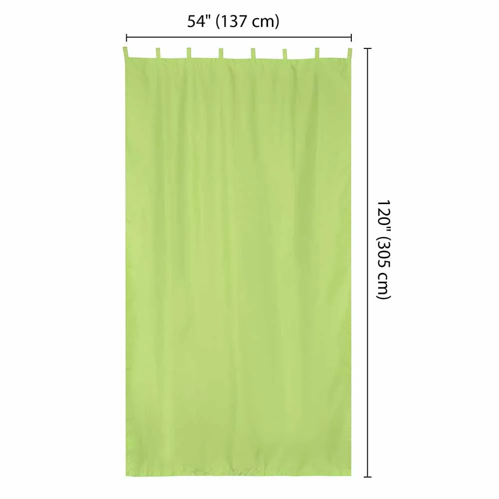 TheLAShop Tab Top Outdoor Patio Curtain, 54"W x 120"L 2ct/Pack