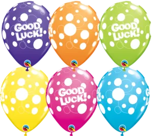 Tropical Assorted Good Luck Dots Balloons- 6 PCS