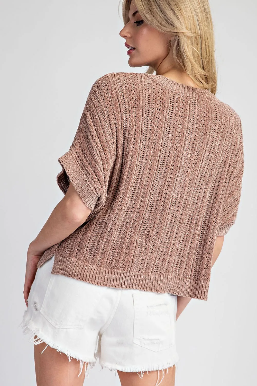 Ultra soft short sleeve sweater top