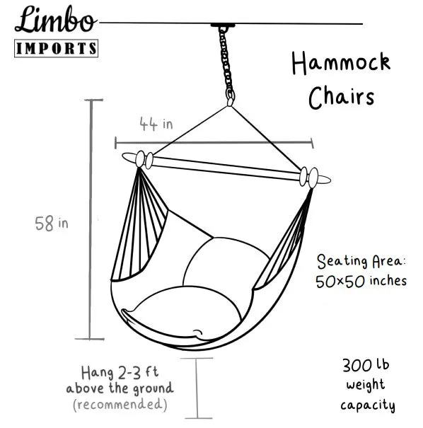 White Macrame Hammock Chair Swing | SERENA IVORY WHITE