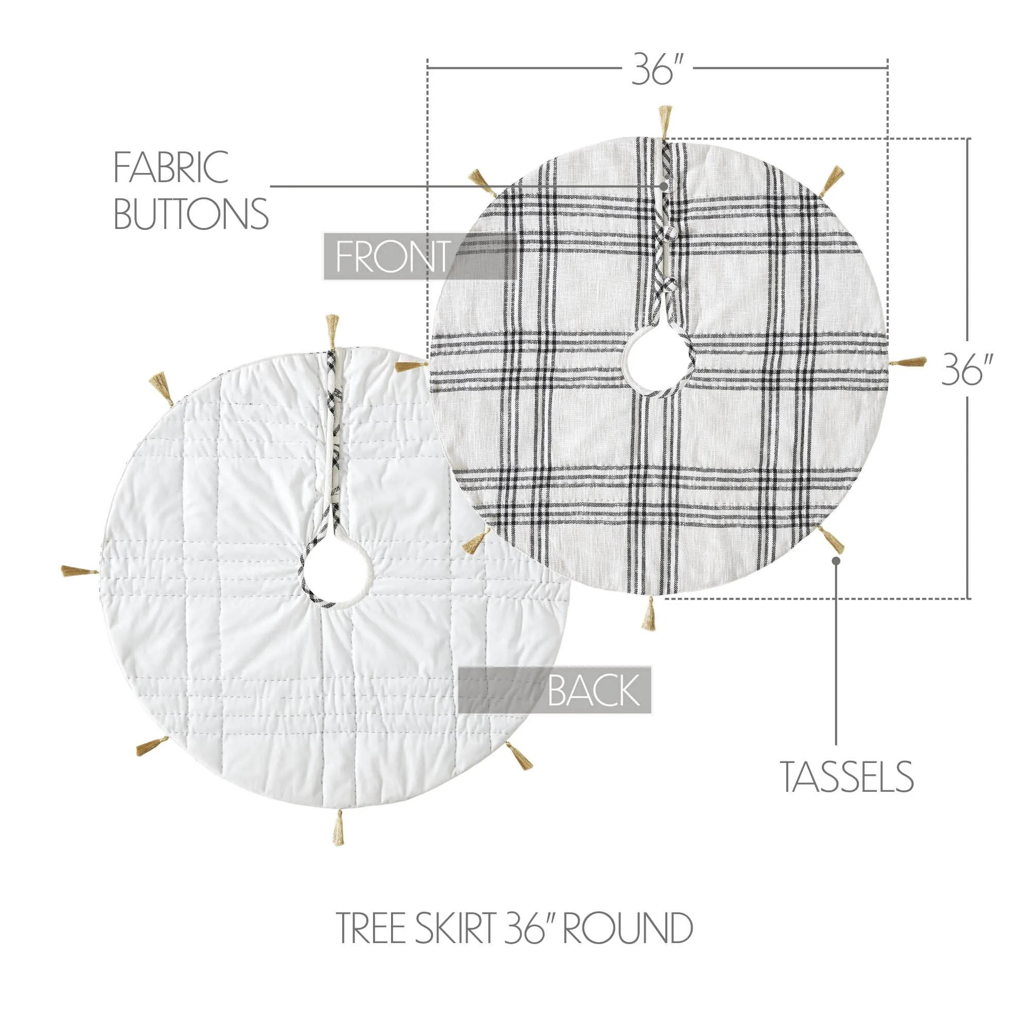 Wintergleam Plaid Tree Skirt 36"