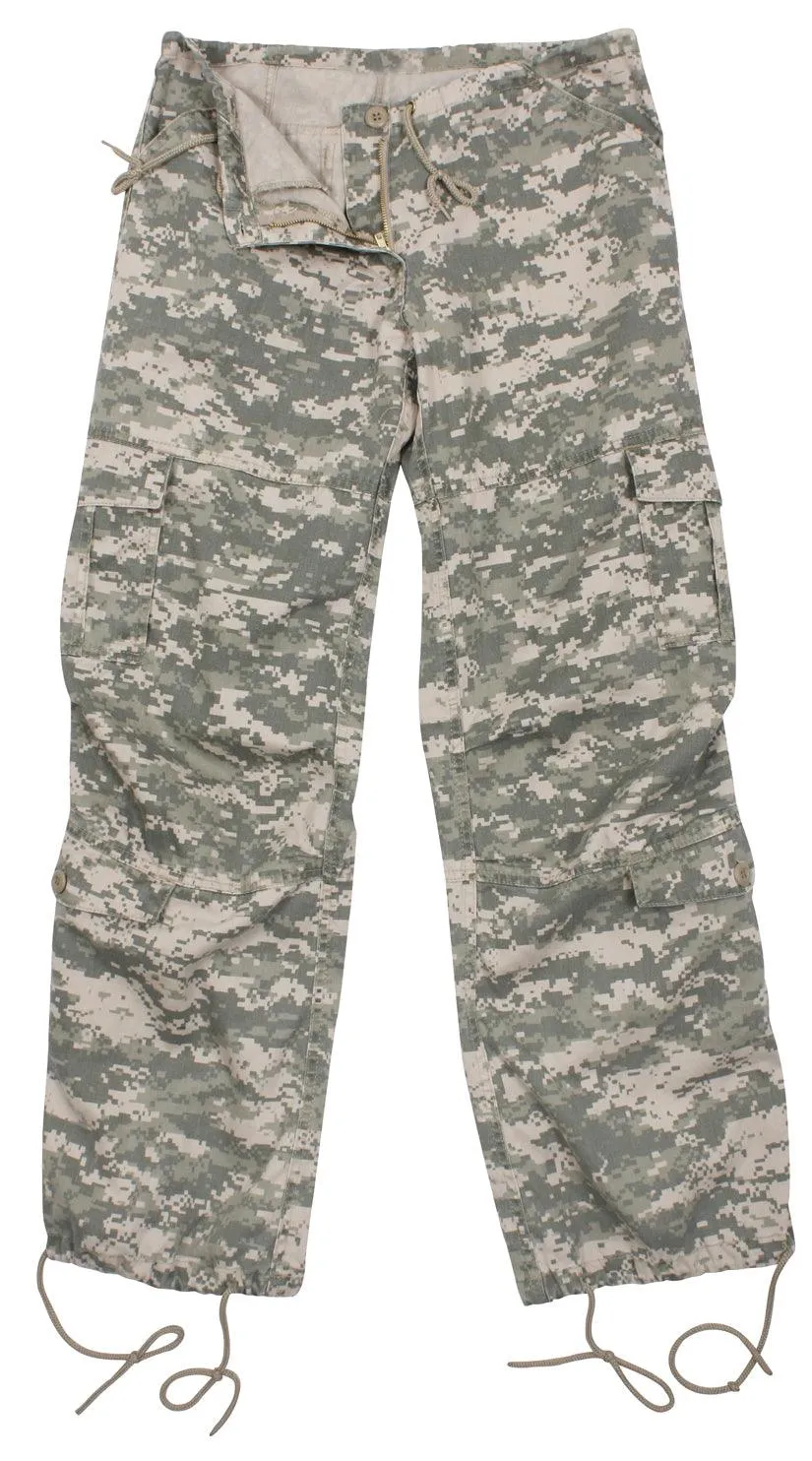 Women's Camo Vintage Paratrooper Fatigue Pants