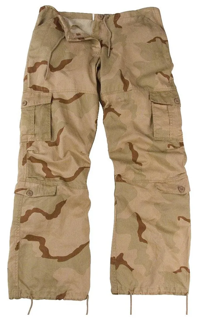 Women's Camo Vintage Paratrooper Fatigue Pants