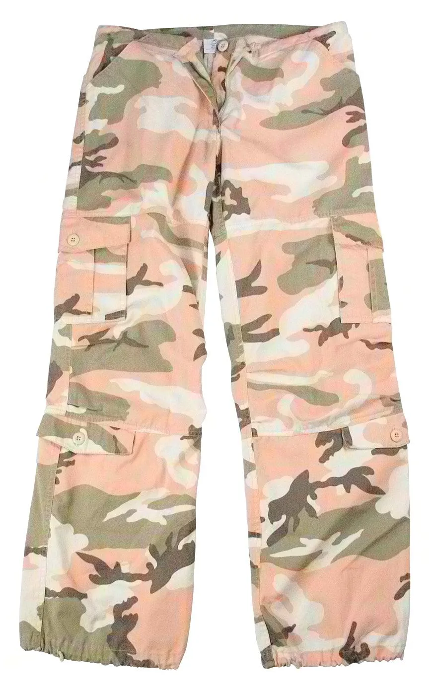 Women's Camo Vintage Paratrooper Fatigue Pants